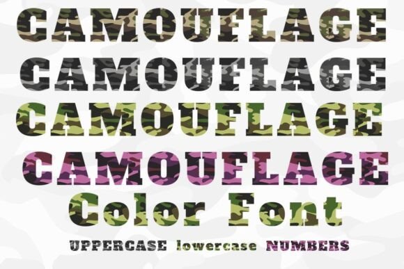 Camouflage: A Font That Brings Bold, Rugged Texture to Your Projects