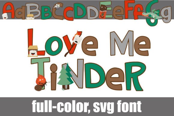 Campfire Typography: Love Me Tinder's Rustic Charm