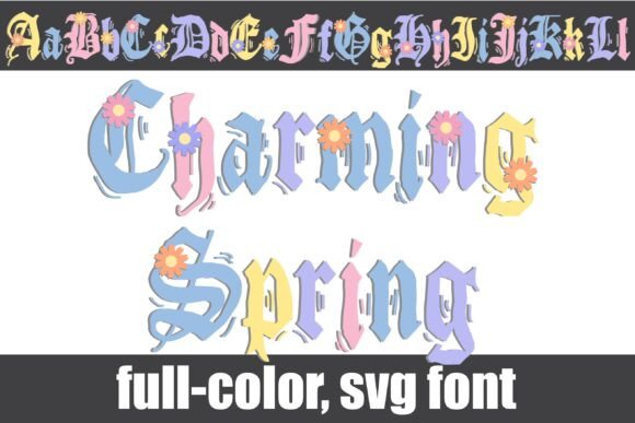 Charming Spring: A Full-Color Font for Vibrant Designs