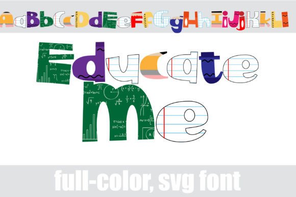 Educate Me: A Creative Font for Playful School-Themed Designs