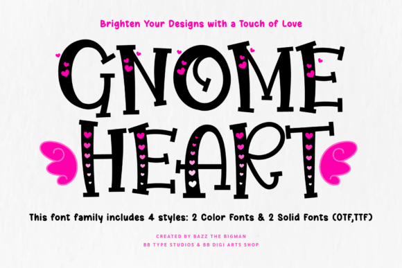 Gnome Heart: A Font Family Brimming with Whimsy and Warmth