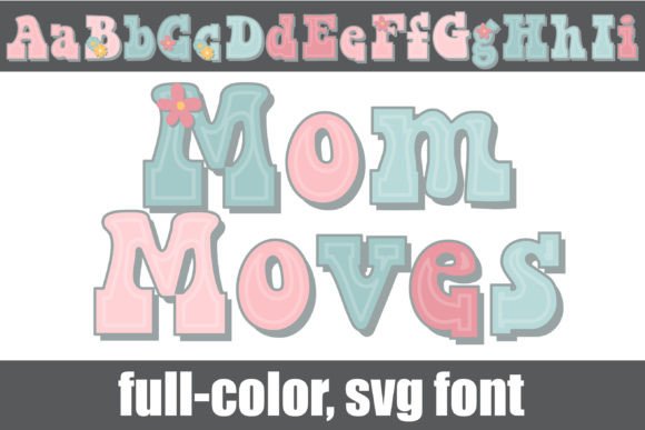 Mom Moves: A Retro Color Font for Playful Branding