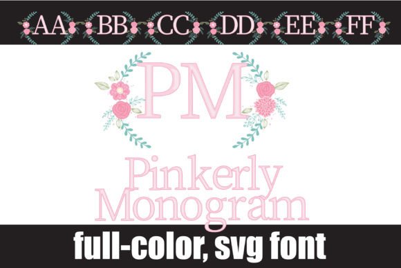 Pinkerly Monogram: A Floral Serif for Modern Branding