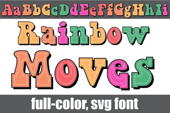 Rainbow Moves: A Retro Serif with Modern Color
