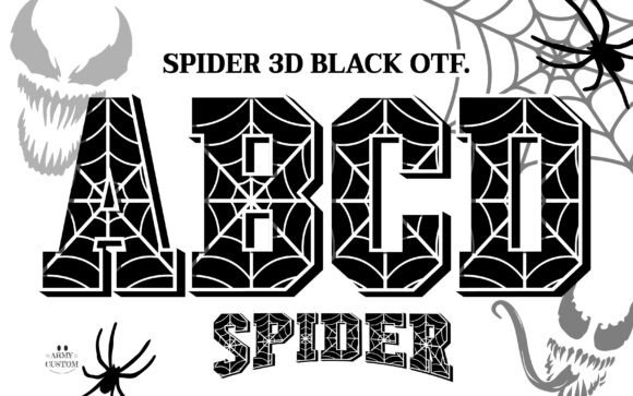 Spider 3D Black: Bold Typography for Impactful Design