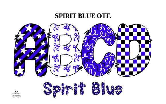 Spirit Blue: A Dynamic Blend of Doodle and Collage Aesthetics