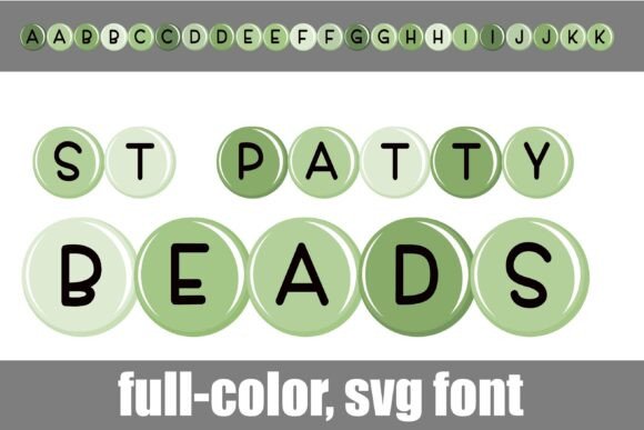 St. Patty Beads: A Festive Font for Vibrant Designs